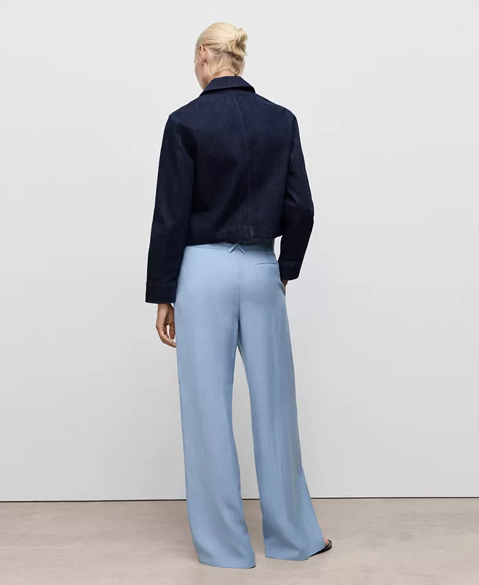 Women's Belted Paper Bag Pants - thumbnail 2