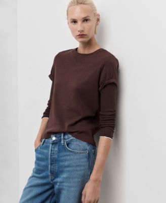 Women's Turn-Up Hem Wide-Leg Jeans