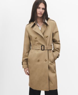MANGO - Women's Belted Classic Trench Coat