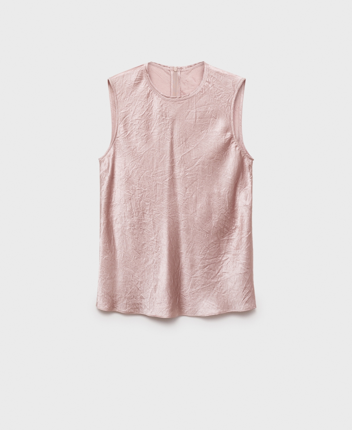 Mango Women's Wrinkled-effect Satin Blouse In Pink