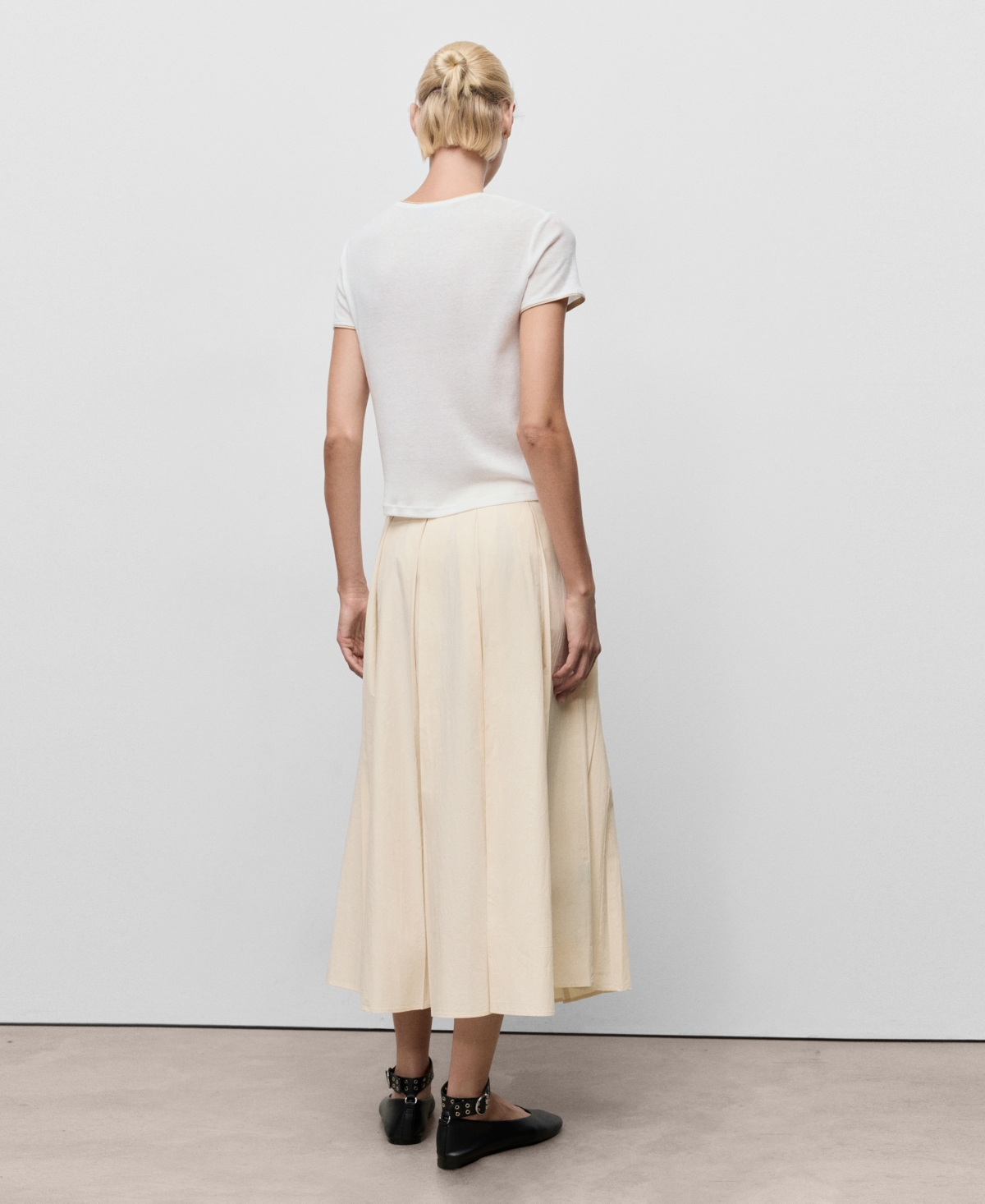 Mango Women's Pleated Midi-skirt In Neutral