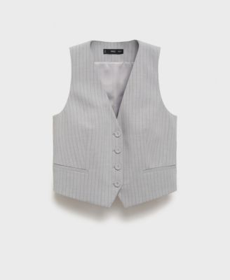 MANGO - Women's Pinstriped Suit Waistcoat
