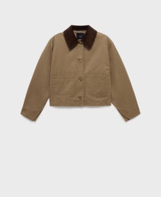 Women's Corduroy Collar Denim Jacket