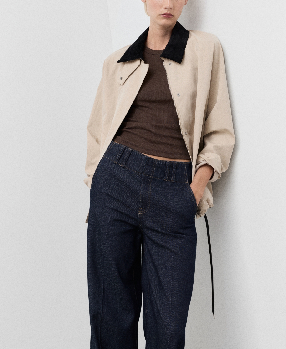 Mango Women's Wide-leg Denim Pants In Blue