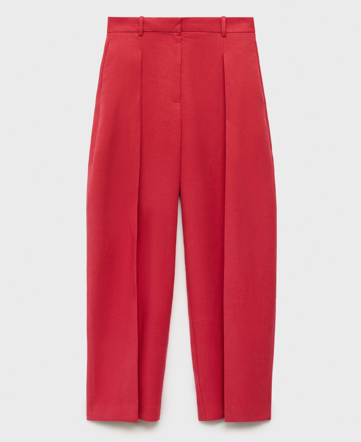 Mango Women's Linen-blend Balloon Suit Pants In Red