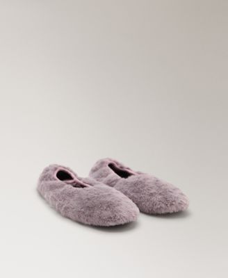 Women's Fur-Effect Ballerina Flats