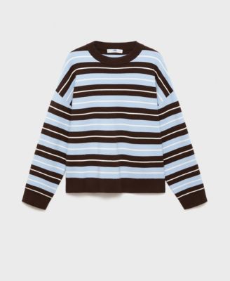 MANGO - Women's Oversized Striped Sweater