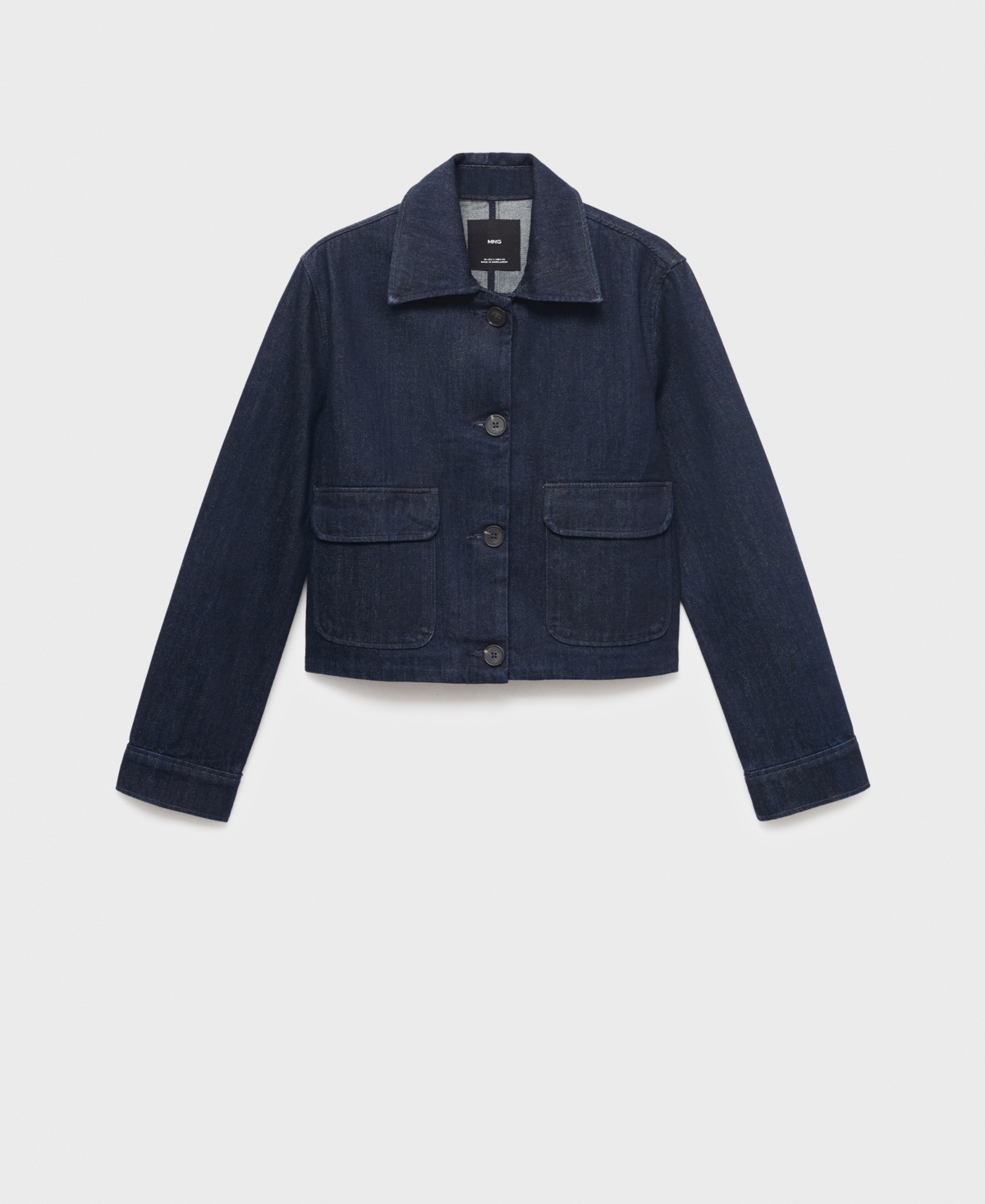 Mango Women's Pockets Denim Jacket In Blue