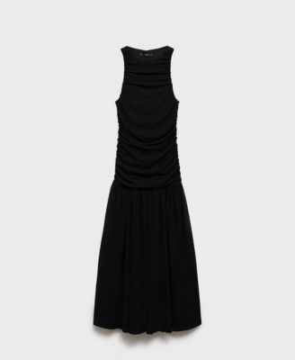 Women's Gathered Midi Dress