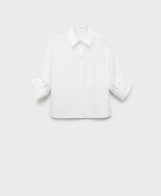 Women's Rhinestone Cropped Shirt