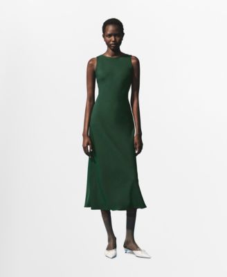 MANGO - Women's Open Back Midi-Dress