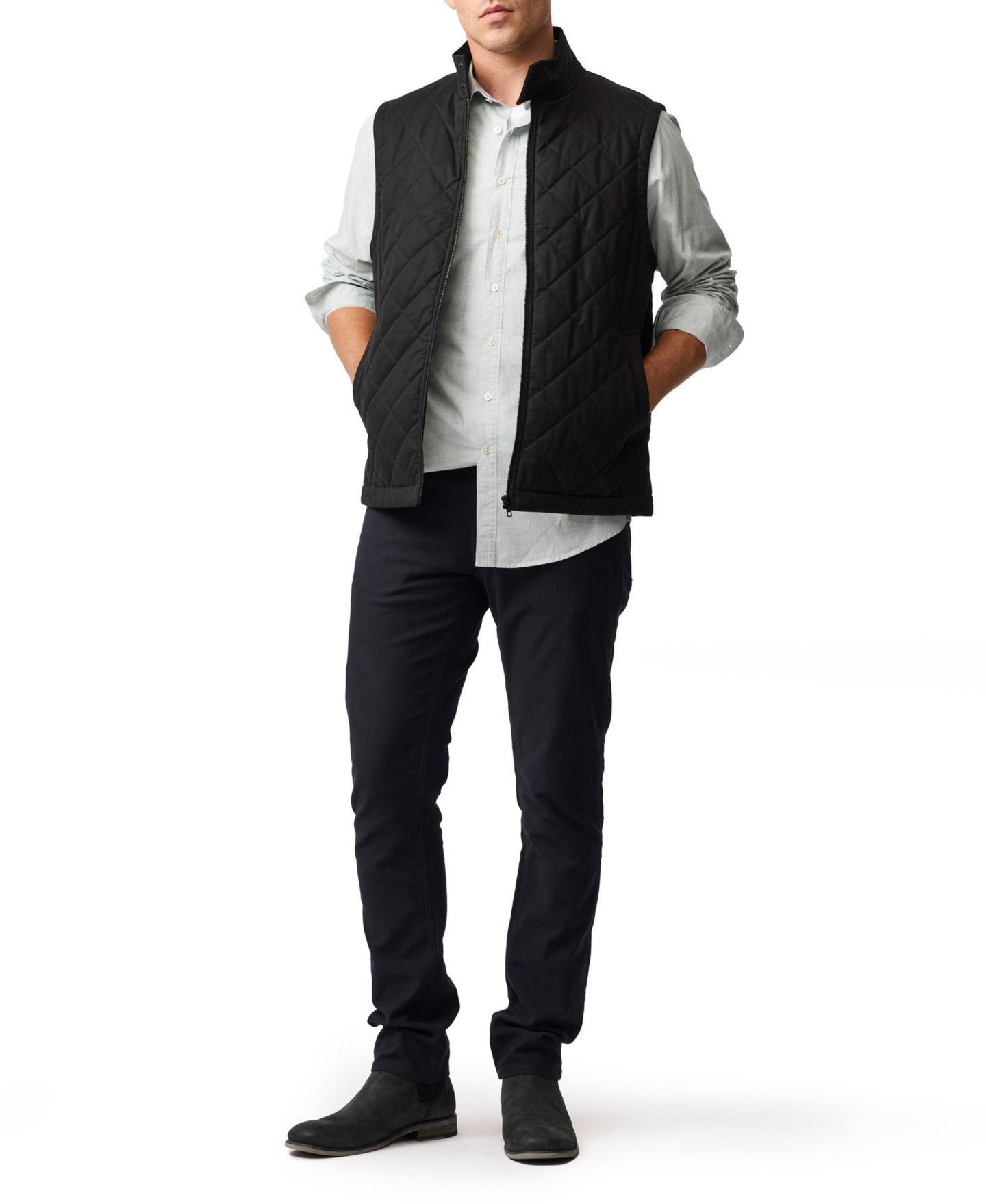 Мужская рубашка Rodd & Gunn Mount Riley Long Sleeve Slim Fit, цвет: Фисташковый — фото 3