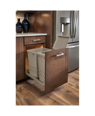 Double Pullout Trash Cans 35 qt. with Soft-close, 53WC-1835SCDM-212