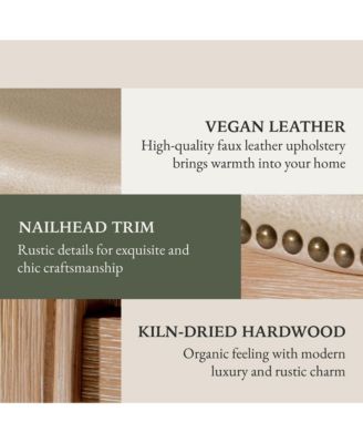 Adrien Counter Stool, Weathered Oak, Avanti Bone Leather, Set of 4