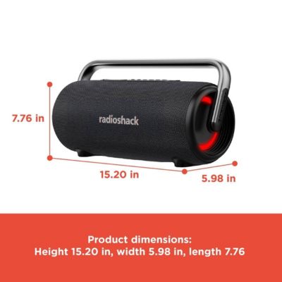 Portable Outdoor Bluetooth Speaker 60W RMS Power With Dual Subwoofer IPX5 Gray True Wireless