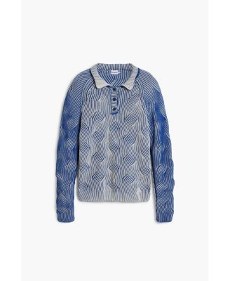 Men's Heathered polo sweater