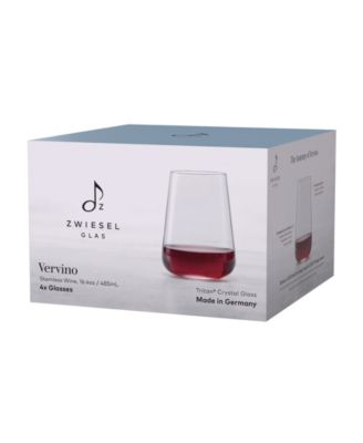 Vervino Stemless Wine Glasses, Set of 4