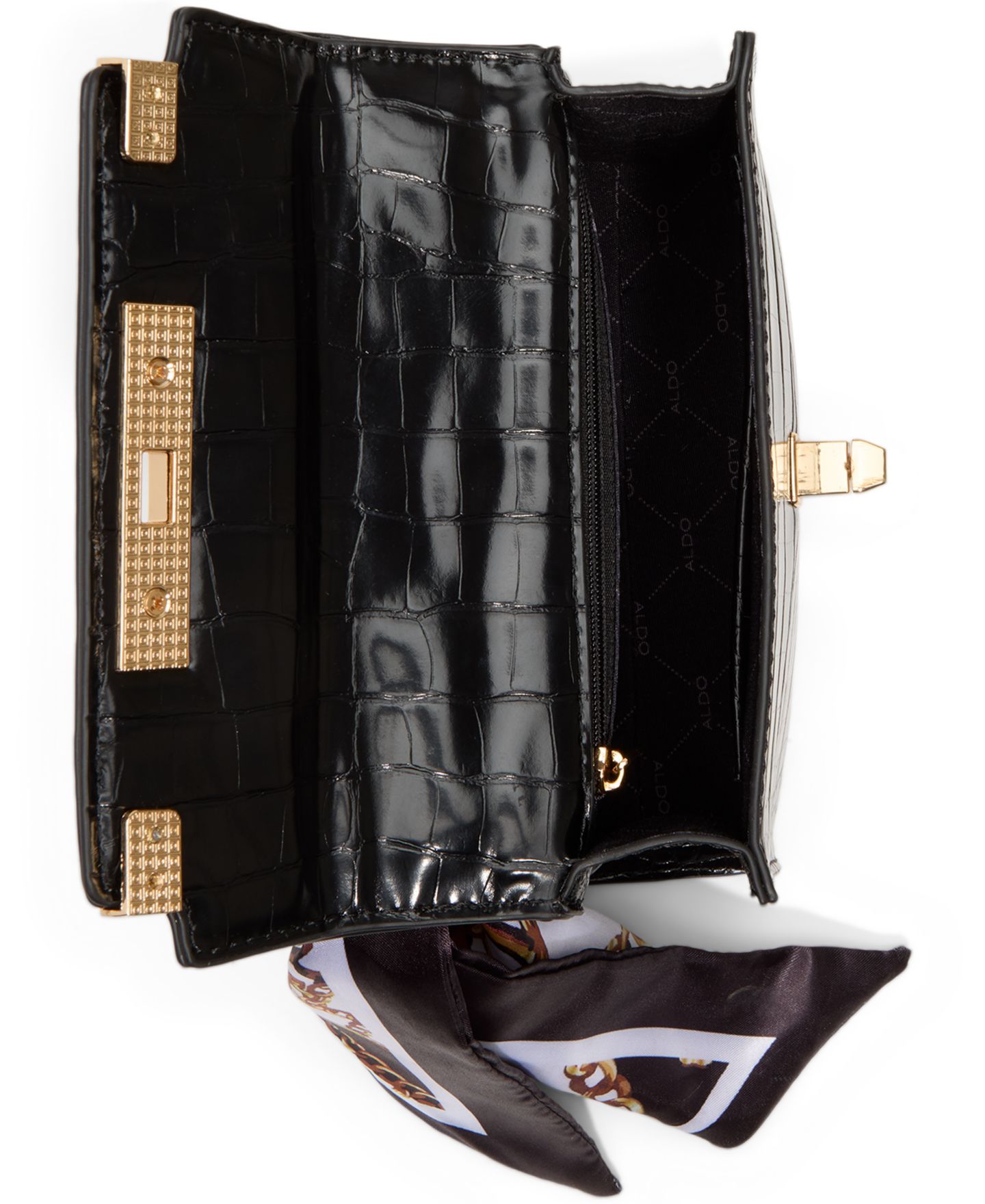 Женская сумка ALDO Larigodiaa Mini Top Handle, цвет: Чёрный — фото 5