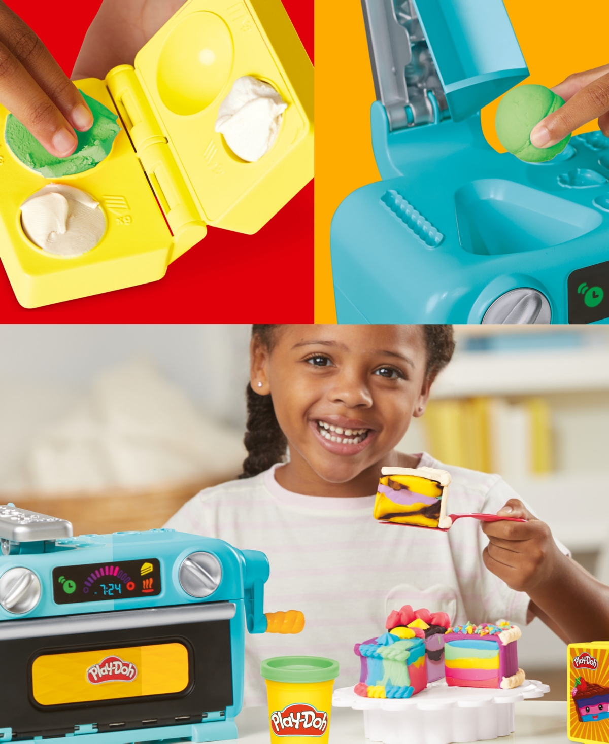 Play-doh Super Slice Cake Playset In Transparent
