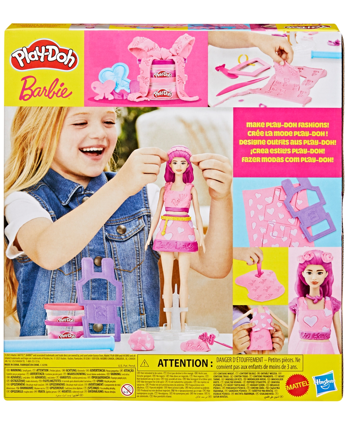 Play-doh Barbie Hearts And Hair Set In Multi