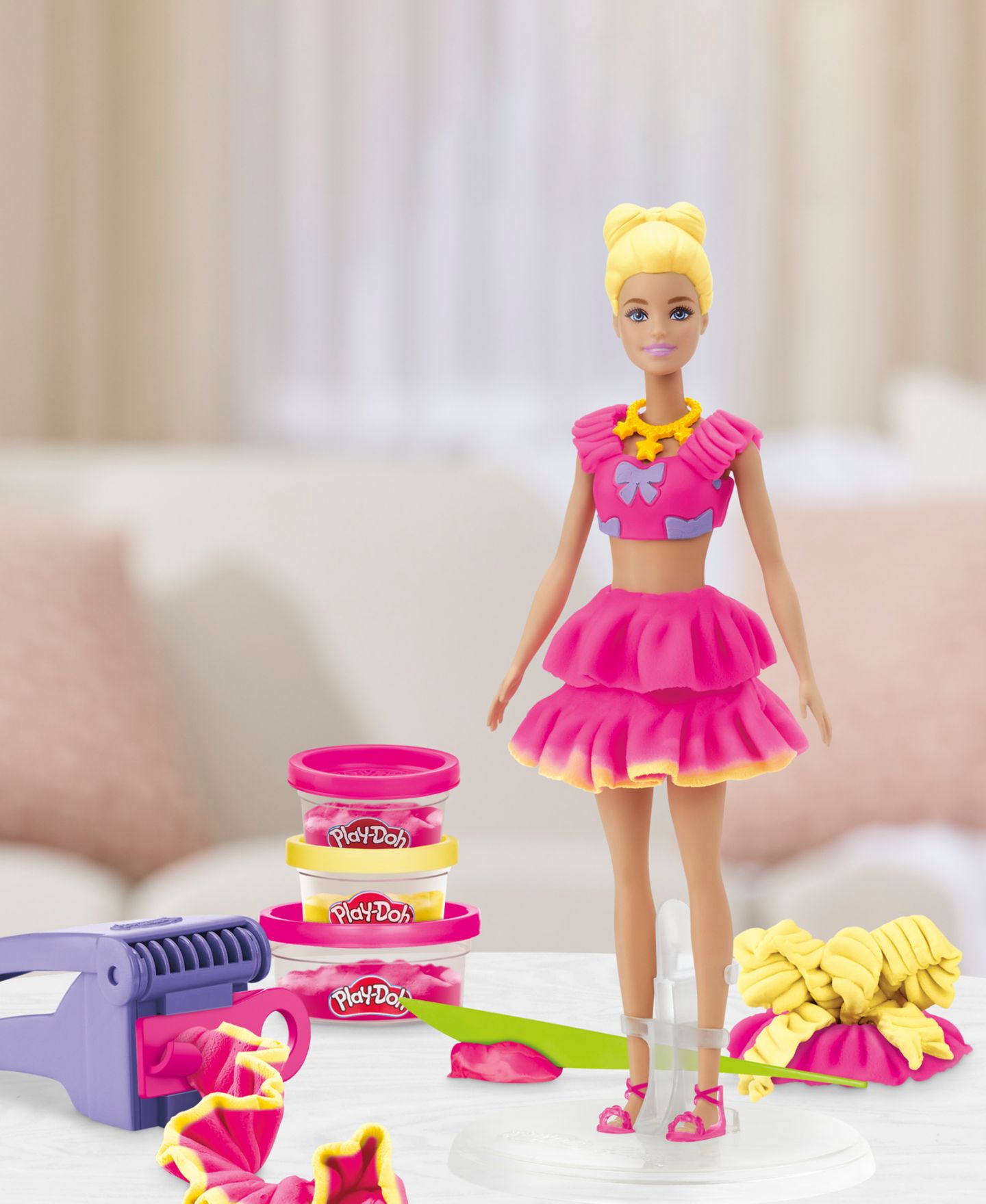 Детские фигурки Play-Doh Barbie Ruffles and Bows Set — фото 3