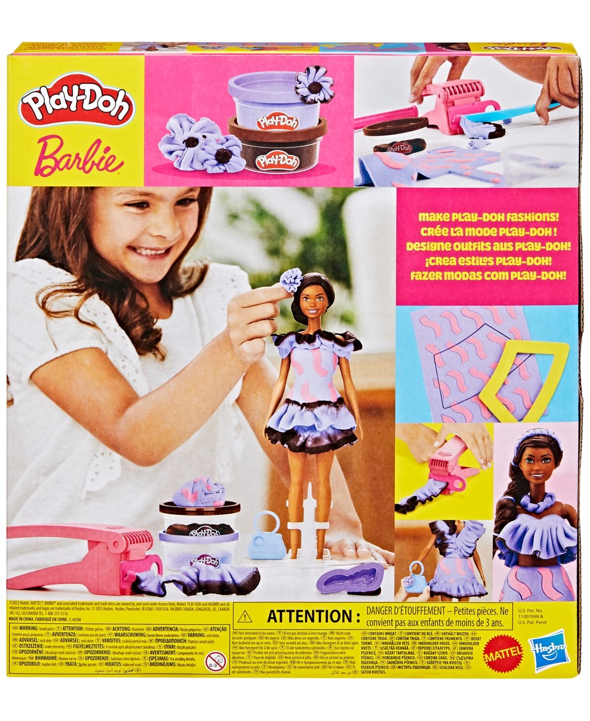 Play-doh Barbie Fashionista Ruffles Set In Transparent