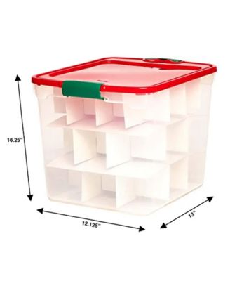 31 Qt Holiday Clear Plastic Storage Container w/ Latching Handles (4 Pack