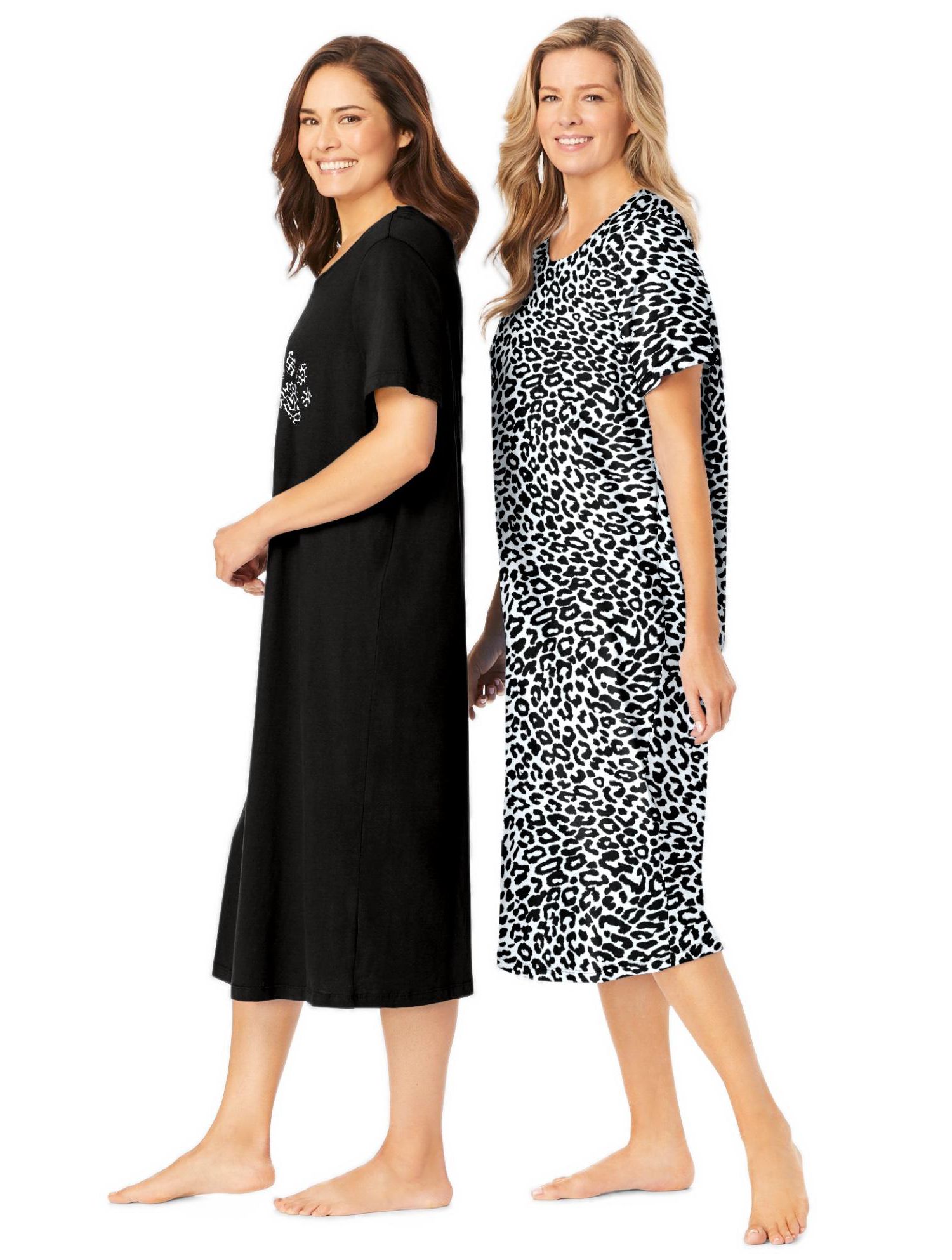 Women's Dreams and Co. 2-Pack Long Sleepshirts