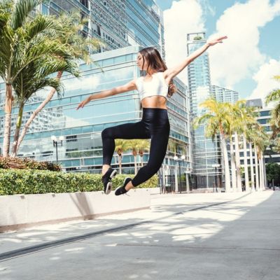 Women's Black Split-sole Sneaker