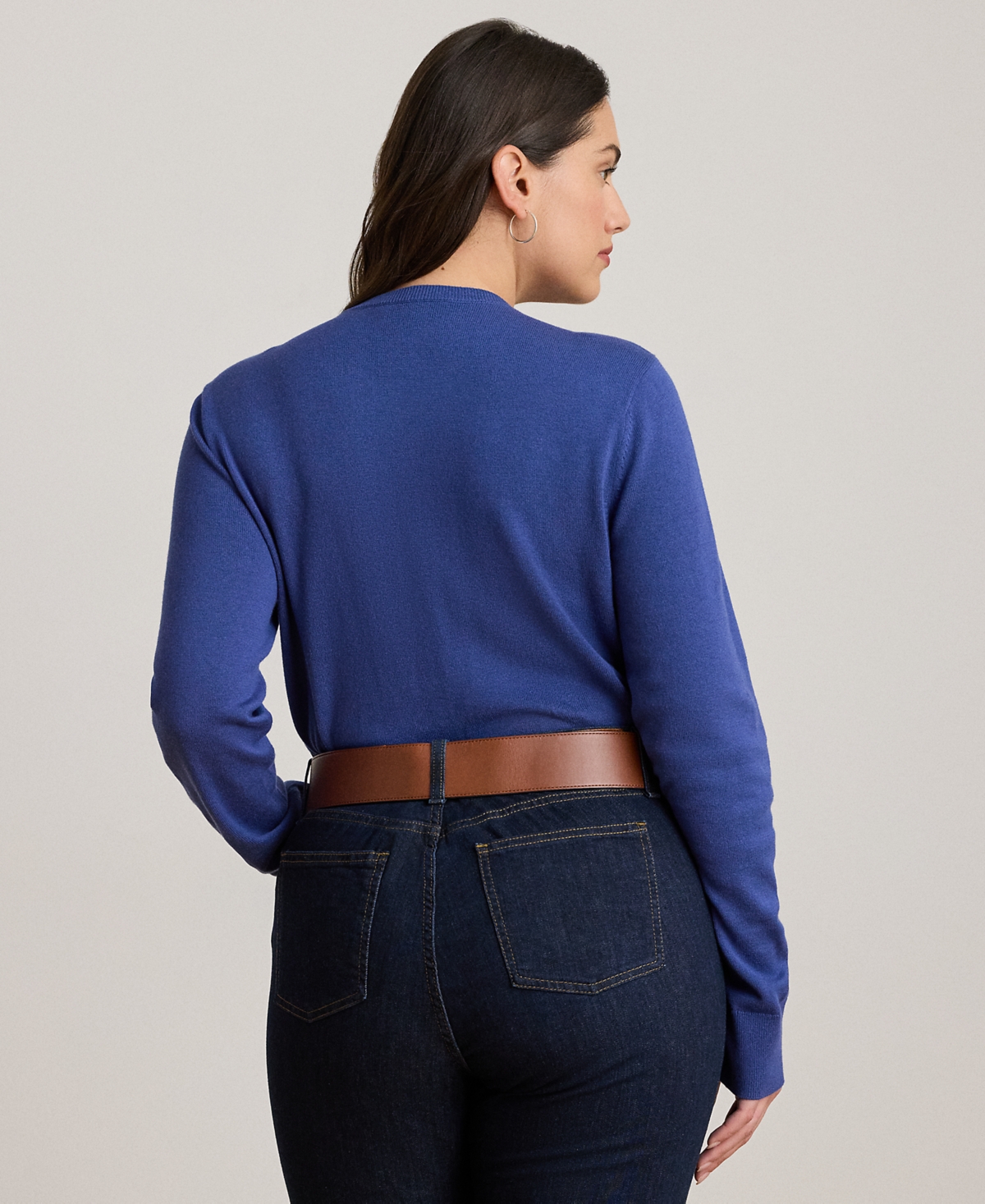 Lauren Ralph Plus Crewneck Long Sleeve Sweater