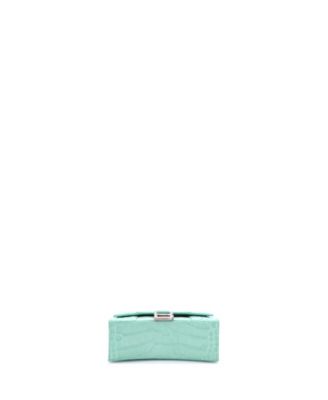 XS Hourglass Top Handle Bag Embossed Leather