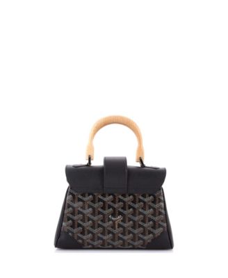 Mini Saigon Top Handle Bag Coated Canvas with Leather