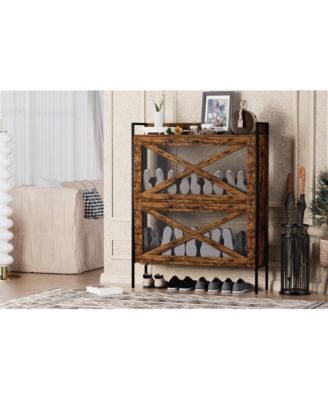 Flip-Top Shoe Cabinet Narrow