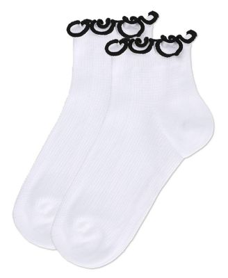 Girls' Colored Ruffle Anklet Socks