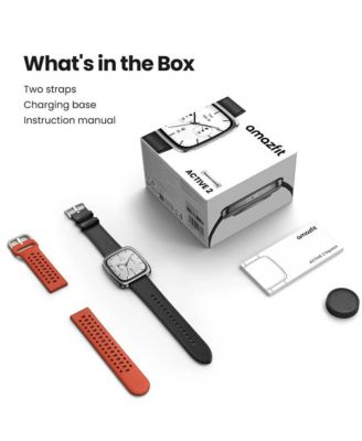 Active 2 (Square) Smart Watch with Sapphire Glass, Heart Rate Tracking & 10-Day Battery – Black Leather