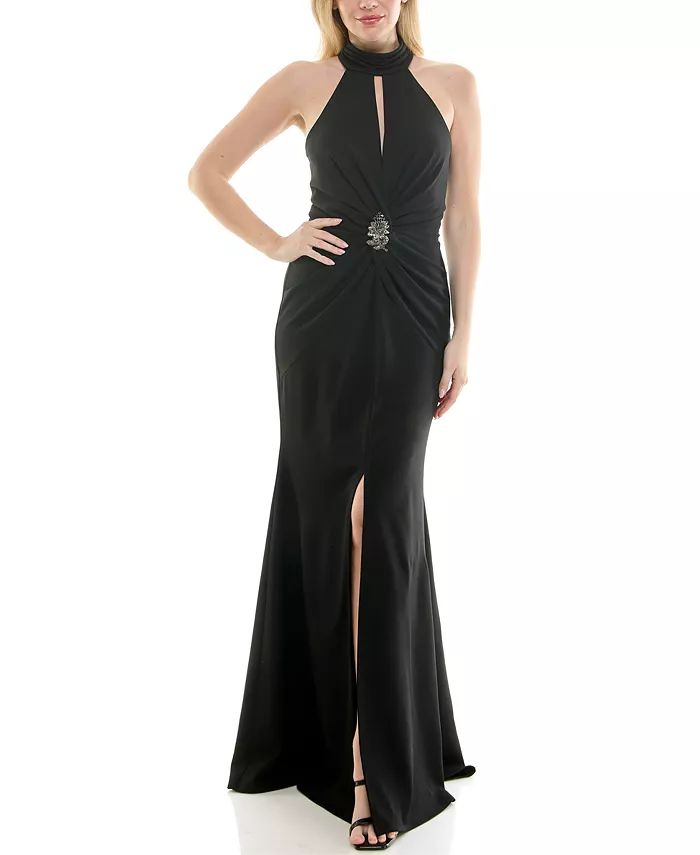 Women's Halter Neck Sleeveless Dress - thumbnail 2