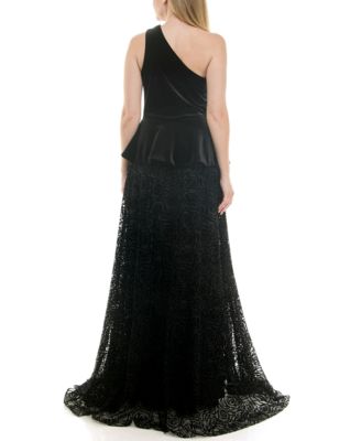 Women's One Shoulder Peplum Dress