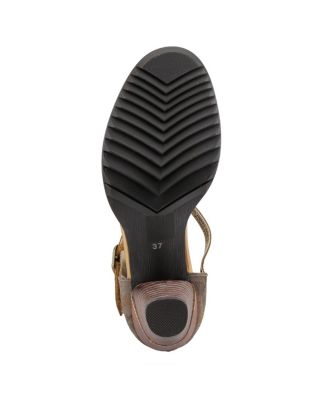 Women's Adodora Floral Tapestry Mary Jane Heels with Hook-and-Loop Strap, Cushioned Insole, and Flexible Sole