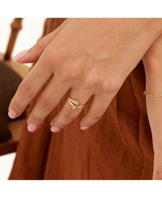 Sterling Silver Multiple Triangle Adjustable Ring