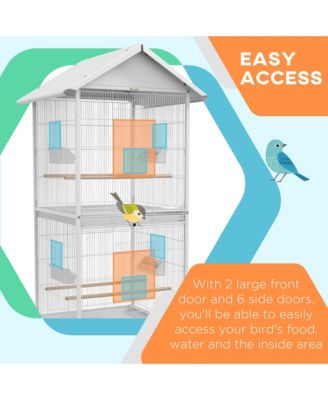67" Bird Cage Feeder with Sd, Wheels, Accessories,