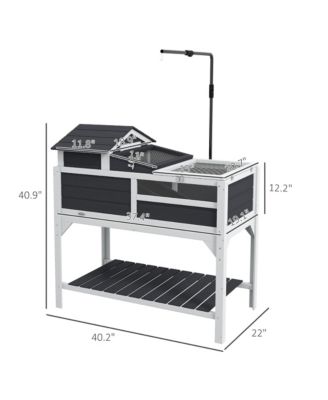 Tortoise Habitat with Adjustable Lamp Holder, Storage Shelf,