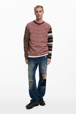Men's Grunge striped T-shirt