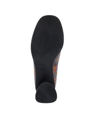 L’Artiste Women’s RIVOIRE Hand-Painted Floral Loafer with Sculpted Heel and Cushioned Insole