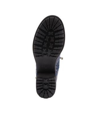 Women's Kisha-Boss Tall Leather Combo Boots with Lace-Up Front, Inside Zipper, Stretch Strap, and Lug Sole