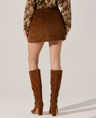 Women's Corduroy A-line Mini Skirt