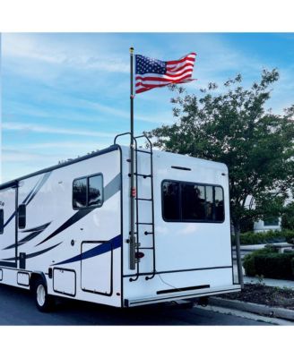 RV Ladder Mounted Flagpole Holder Camper Trailer Truck Fits 1" to 2 3/8" Pole