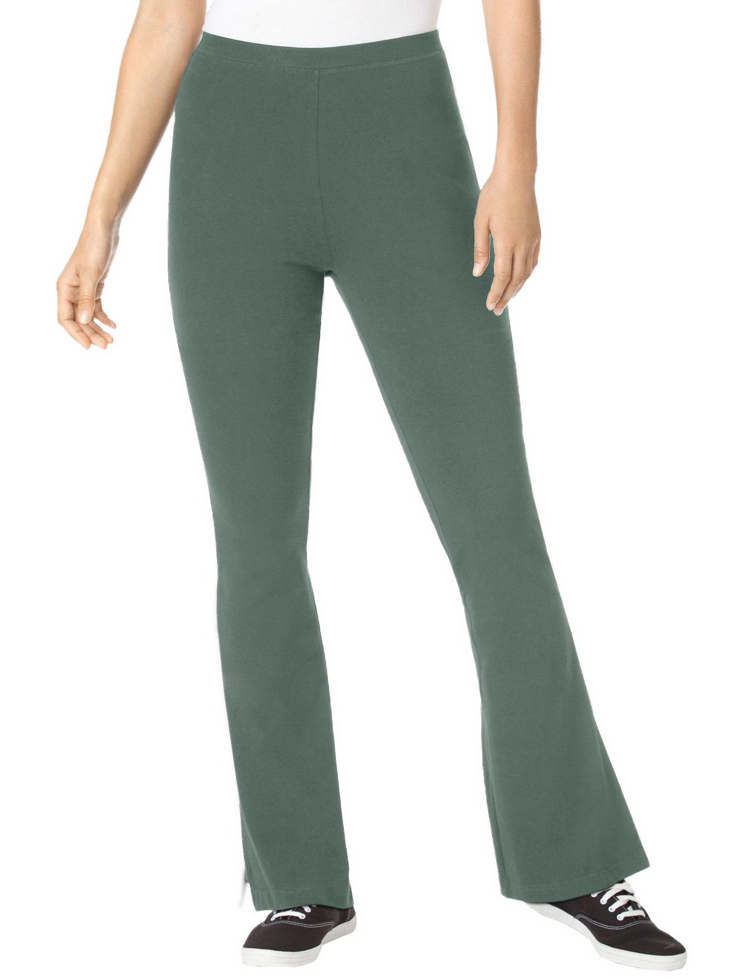Women's Within Tall Stretch-Cotton Knit Pull-On Bootcut Leggings