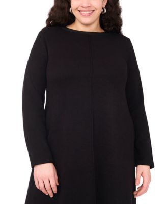 Plus Size Long Sleeve Midi Dress