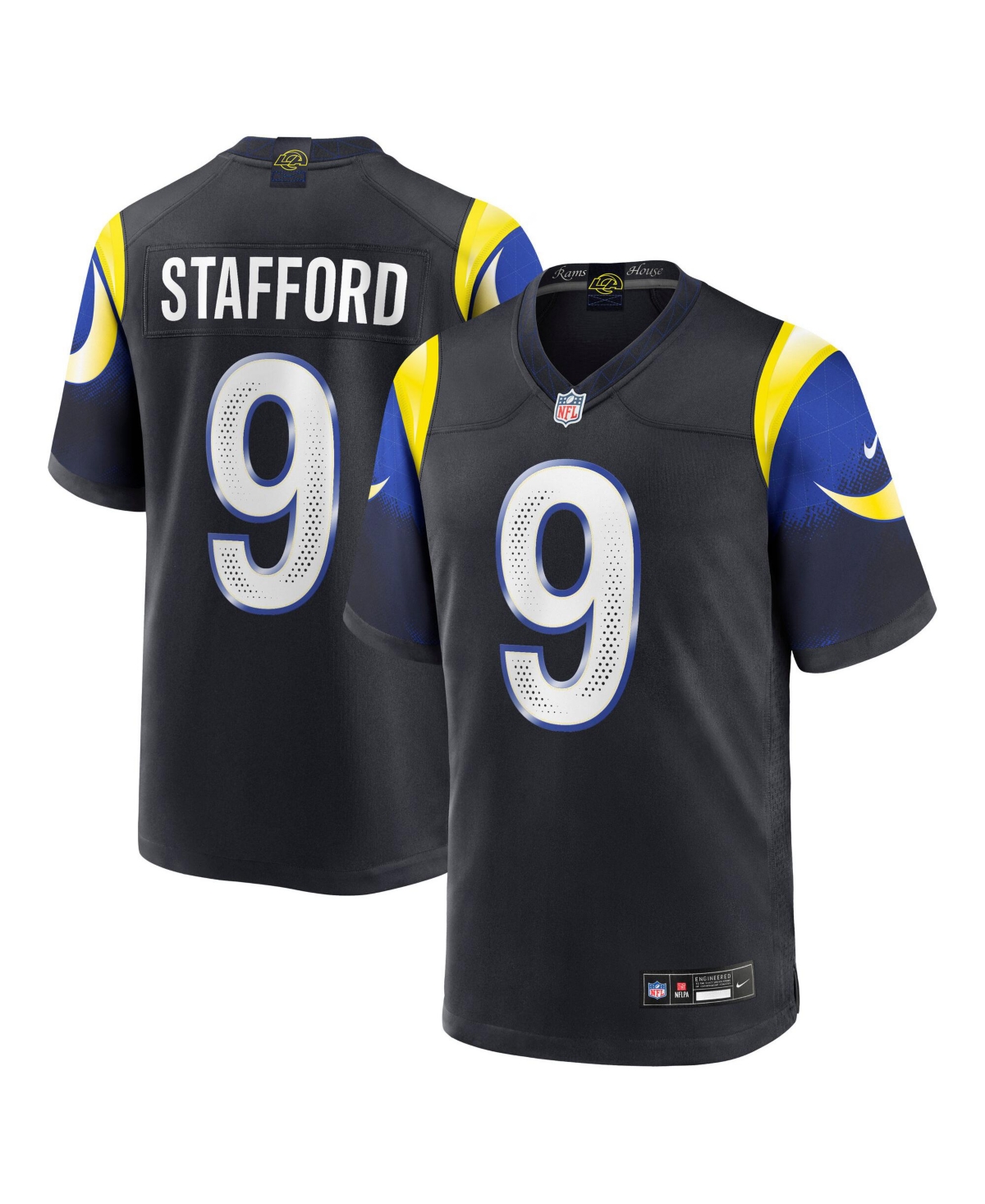Men's Nike Matthew Stafford Dark Blue Los Angeles Rams Rivalries Collection Game Jersey