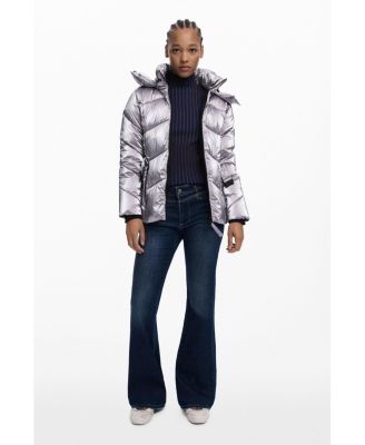 Women's Metallic quilted coat